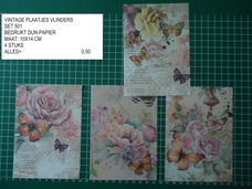 vintage plaatjes vlinders 501 - laatste set - eenmalig