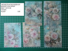 vintage plaatjes rozen 547 - laatste set - eenmalig