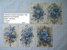 vintage plaatjes bloemen 900 - laatste set - eenmalig