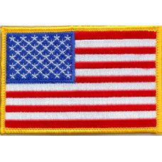 Embleem,Patch,Vlag,US,Army,WWII,Gele,Border - 0