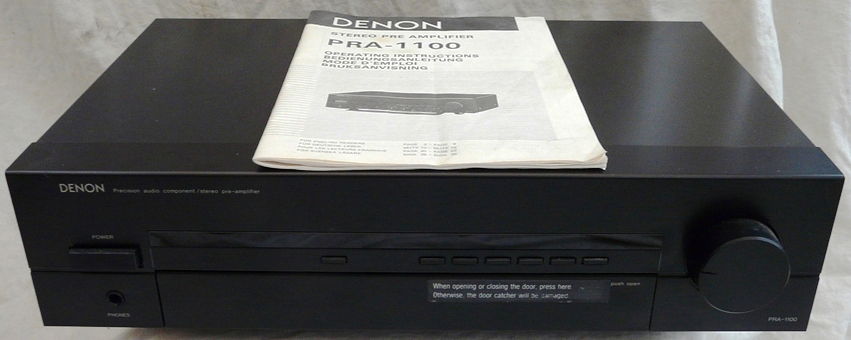 Stereo Pre Amplifier, type: PRA 1100, Merk: Denon, met Handleiding. - 0