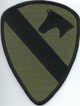 Te koop Patch USA 1e Cavalerie Division,groen,zwart - 0