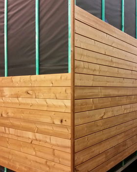 thermowood gevelbekleding Tand Groef planken nieuw 18mm dik 131mm breed - 0