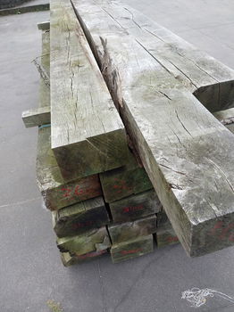 eiken bielsen ongeveer 15x25x3,40m lang 16 stuks prijs 100 euro per - 2