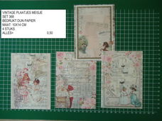 vintage plaatjes meisje 368 - ½ prijs - eenmalig - laatste set