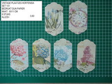 vintage plaatjes hortensia 131 - ½ prijs - laatste set - eenmalig