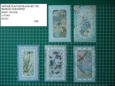 vintage plaatjes blauw 160 - ½ prijs - laatste set - eenmalig