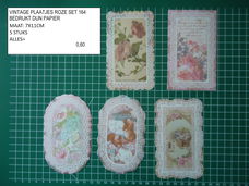 vintage plaatjes roze 164 - ½ prijs - laatste set - eenmalig