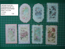 vintage plaatjes roze/blauw 171 - ½ prijs - eenmalig - laatste set