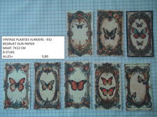 vintage plaatjes vlinders 932 - laatste set - eenmalig