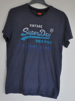 SuperDry t-shirt blauw XL - 0