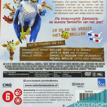 DVD | Zambezia - En de Verborgen Vogelstad 3D + Brillen | 2012 - 2