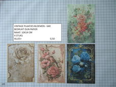 vintage plaatjes bloemen 640 - laatste set - eenmalig