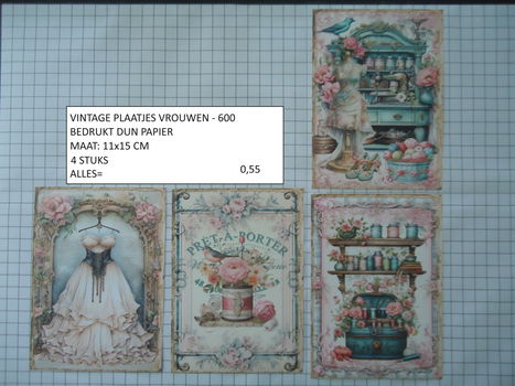 vintage plaatjes vrouwen 600 - laatste set - eenmalig - 0