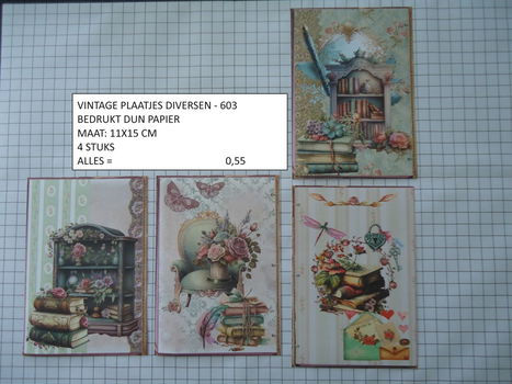 vintage plaatjes diversen 603 - laatste set - eenmalig - 0