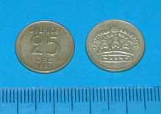 Zweden - 25 öre 1961 - zilver