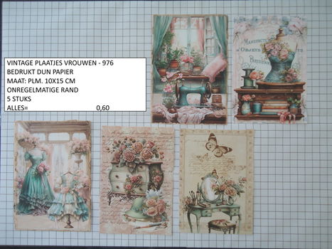 vintage plaatjes vrouwen 976 - laatste set - eenmalig - 0