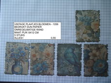 vintage plaatjes bloemen 1056 - laatste set - eenmalig