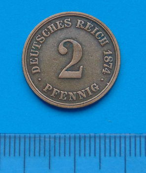 Duitsland - 2 pfennig 1874A = ZF - 0