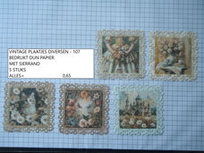 vintage plaatjes diversen sierrand 107 - laatste set - eenmalig