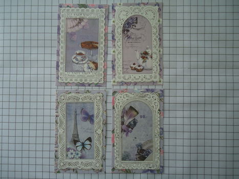 vintage plaatjes vrouw/bloem 31 ( 10 stuks ) laatste set -eenmalig - 1