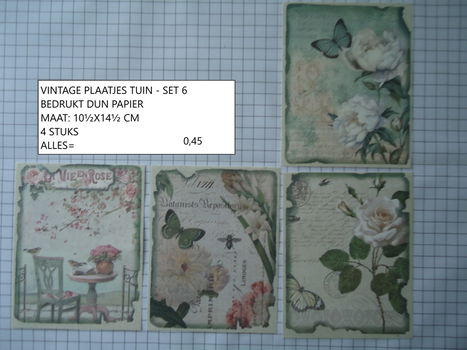 vintage plaatjes tuin 6 - laatste set - eenmalig - 0