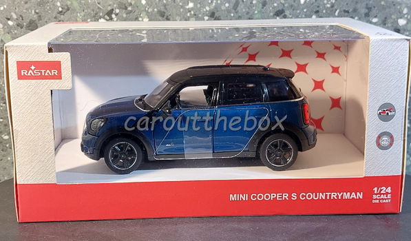 Mini Cooper S Countryman blauw 1:24 Rastar - 2