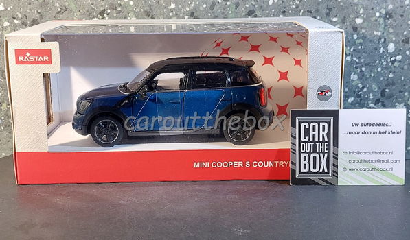 Mini Cooper S Countryman blauw 1:24 Rastar - 4