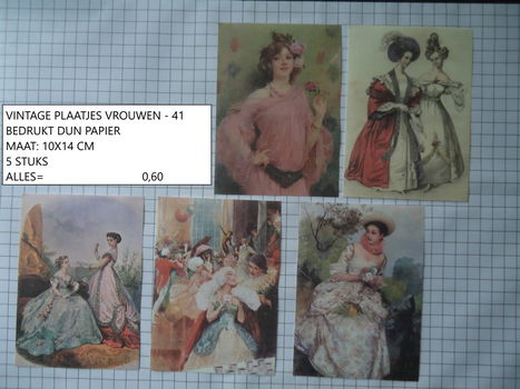 vintage plaatjes vrouwen 41 - laatste set - eenmalig - 0