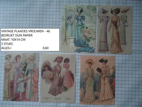 vintage plaatjes vrouwen 46 - laatste set - eenmalig - 0