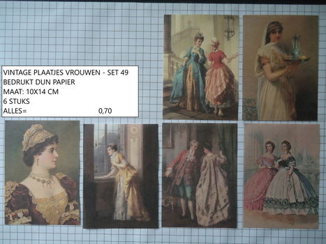 vintage plaatjes vrouwen 49 - laatste set - eenmalig - 0