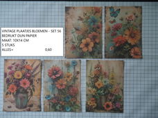 vintage plaatjes bloemen 56 - laatste set - eenmalig