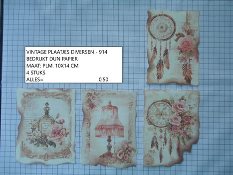 vintage plaatjes diversen 914 - laatste set - eenmalig - 0