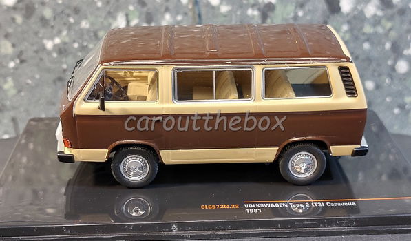 Volkswagen T3 Caravelle 1981 bruin 1:43 Ixo V1105 - 0