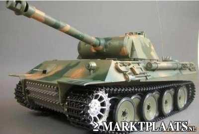 RC tank HL Panther 1:16 met rook en geluid nieuw!!! - 0