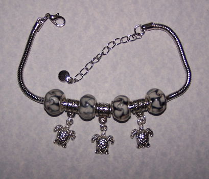 Pandora stijl armband, compleet, model B - 0