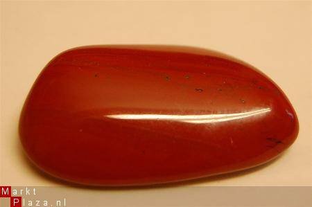 #67 Rode Jaspis Red Jasper Knuffel trommelsteen - 1