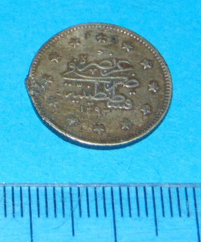 Turkije - 2 kurus 1904 - zilver - schade - 0