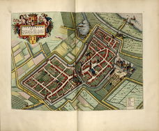 Kaart van Culemborg - 1652 - overdruk