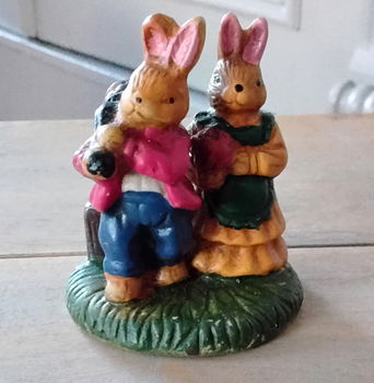 Vintage keramieken beeldje - konijn - haas - pasen - rabbit - 0