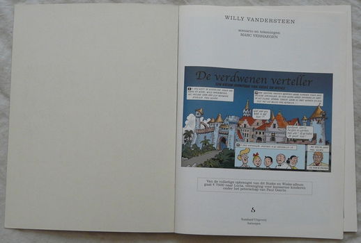 Strip Boek, Suske en Wiske, De Verdwenen Verteller, Nr.277, Standaard Uitgeverij, 2002.(Nr.1) - 1