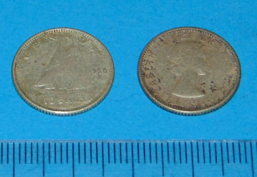 Canada - 10 cent 1958 - zilver - 0