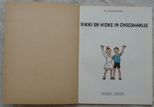 Strip Boek, Suske en Wiske, Rikki En Wiske In Chocowakije, Nr.154, Standaard Uitgeverij, 1977.(Nr.1) - 1