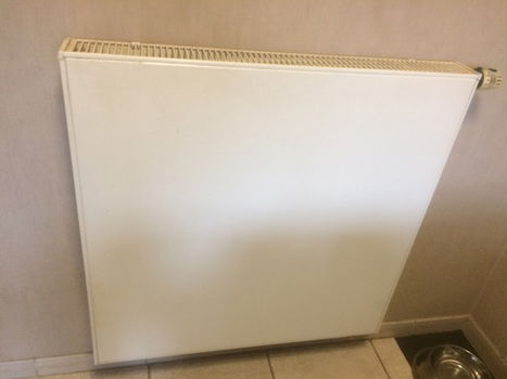 Radiator radson met vaste vlakke plaat 90 cm x 90cm x 10cm, wit, +- 2400 watt, T22 - 0