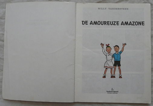 Strip Boek, Suske en Wiske, De Amoureuze Amazone, Nr.169, Standaard Uitgeverij, 1982.(Nr.1) - 1