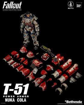 ThreeZero Fallout Action Figure T-51 Nuka Cola Power Armor - 1