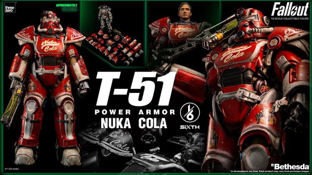 ThreeZero Fallout Action Figure T-51 Nuka Cola Power Armor - 6