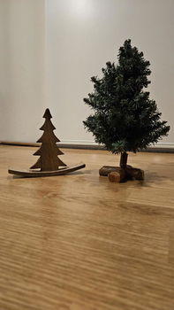 ZGAN mini kunst kerstboom/Lifestyle houten mini kerstboom - 0