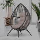 Rotan fauteuil in druppelvorm - 1 - Thumbnail