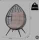 Rotan fauteuil in druppelvorm - 3 - Thumbnail